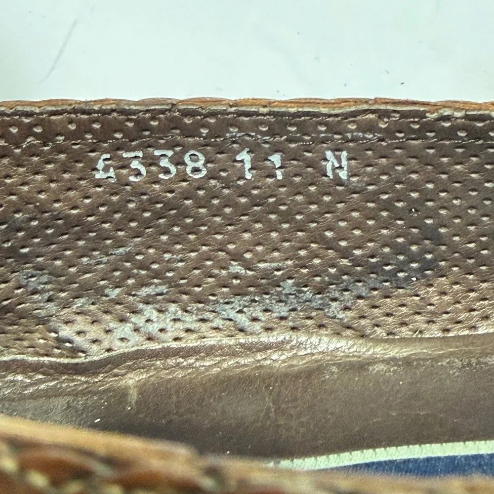 Cole Haan Bragano Loafers Mens 11 N Brown Woven Leather Tassel Made in Italy